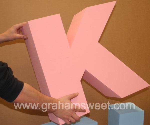 pink and blue poly letters