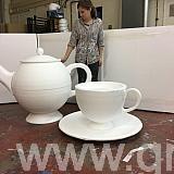 giant polystyrene cup and saucer