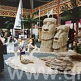 giant poystyrene easter island heads