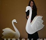 polystyrene swans