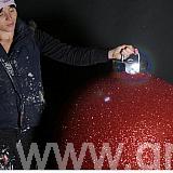 800mm diameter red glitter polystyrene bauble