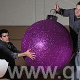 900 mm polystyrene bauble - covered with fucia glitter