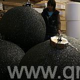 Gun Metal and dark silver 800mm glitter baubles