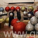 polystyrene glitter baubles