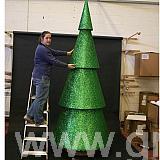 Giant polystyrene christmas cone tree