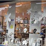 snowflake window display