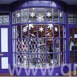 Hi Ho Silver snowflake window display