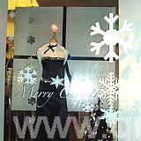 christmas snowflake window display