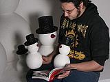 Small polystyrene snowmen