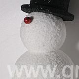 snow effect - polystyrene snowman