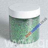 green glitter pot