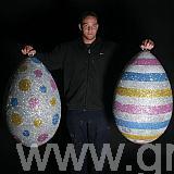 800 mm high glittered eggs