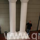 plain white polystyrene pillars