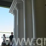 plain white polystyrene pillars