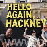 large polystyrene sign hello again hackney 01