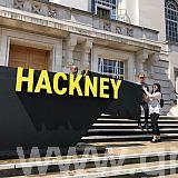 large polystyrene sign hello again hackney 02