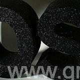 black glitter letters
