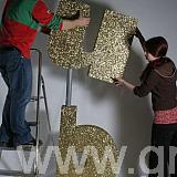 gold glittered polystyrene letters