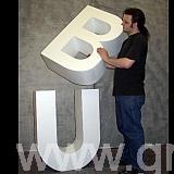 900mm plain white polystyrene letters