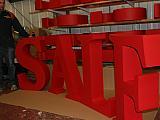 red sale letters