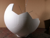 half way through constructing the 4 foot poly sphere.