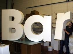 polystyrene letters