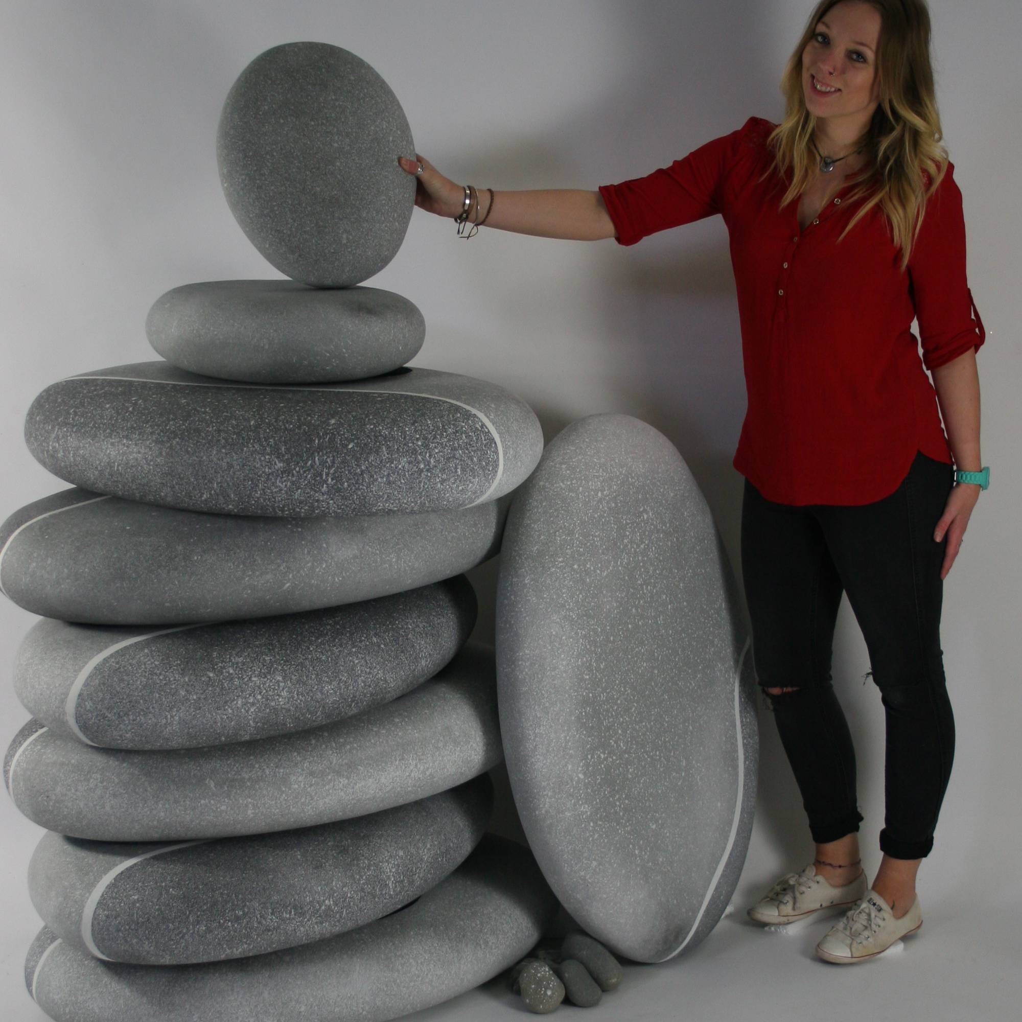 Imitation Rock Sculptures, Fake stones and boulders, from polystyrene  styrofoam for window display, film and theatrical.