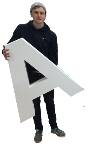 wooden letter A - strong but light