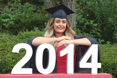 Student with 2014 letters