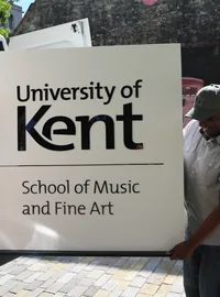 University of Kent SMFA display sign
