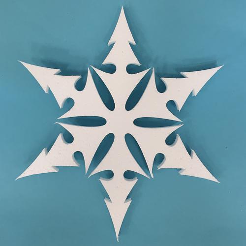 2000mm - pack of 1 Snowflakes SF35H - Plain White