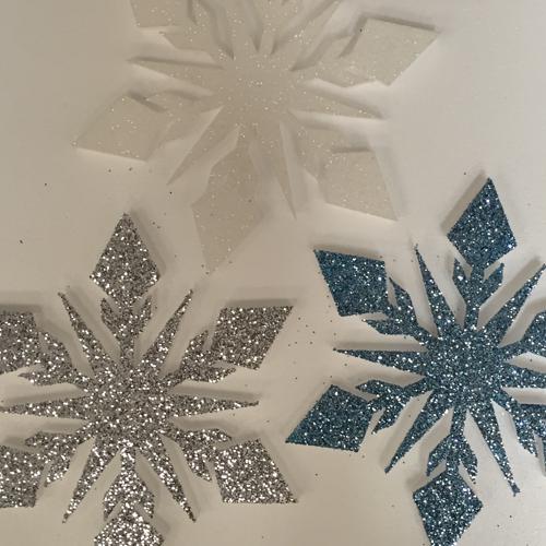 877mm - pack of 5 Snowflakes SF45S - Glittered