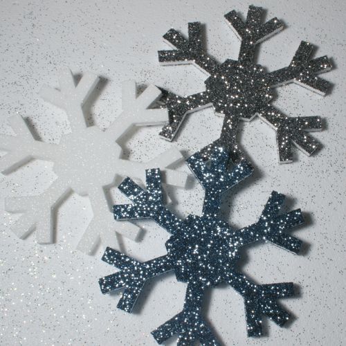 140mm - pack of 10 Snowflakes SF72N - Glittered