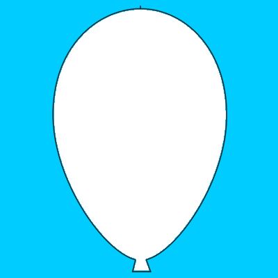 Pack of 5 - 380mm Polystyrene 2D Balloons - plain white