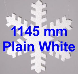 1145mm - pack of 3 Snowflakes SF22B - Plain White
