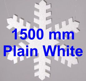 1500mm - pack of 1 Snowflakes SF22B - Plain White