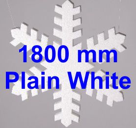 1800mm - pack of 1 Snowflakes SF22B - Plain White