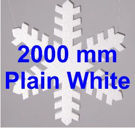2000mm - pack of 1 Snowflakes SF22B - Plain White