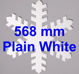 568mm - pack of 10 Snowflakes SF22B - Plain White