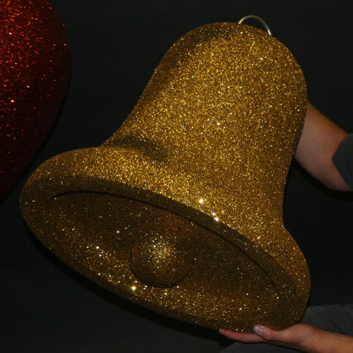 Pack of 4 - 600mm tall 3D Bells - glittered