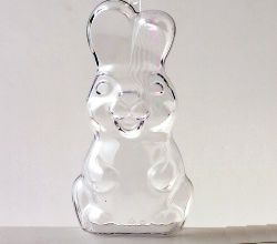 130 mm high Clear Plastic Bunny Rabbit ( bank ). Box of 150pcs. Equivalent of  ?1.83 each.