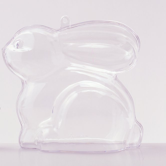 90 mm high Clear Plastic Bunny Rabbit. Box of 150pcs. Equivalent of  ?1.77 each.