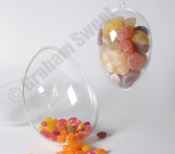 140 mm Clear Plastic Egg - box of 144