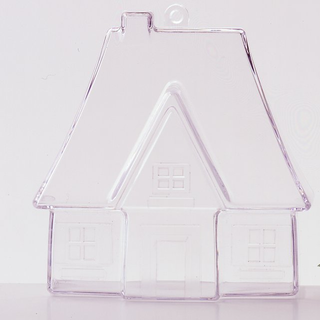 100 mm high Clear Plastic House. Box of 120pcs. Equivalent of  ?2.02 each.