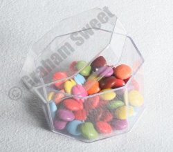 85 x 85 x 30 mm mm  Clear Plastic Octagon Box - with Lid. Box of 456pcs. Equivalent of  ?1.57 each.