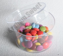 40 mm diameter x 30 mm deep mm  Clear Plastic Round Box. Box of 1000pcs. Equivalent of  ?0.46 each.