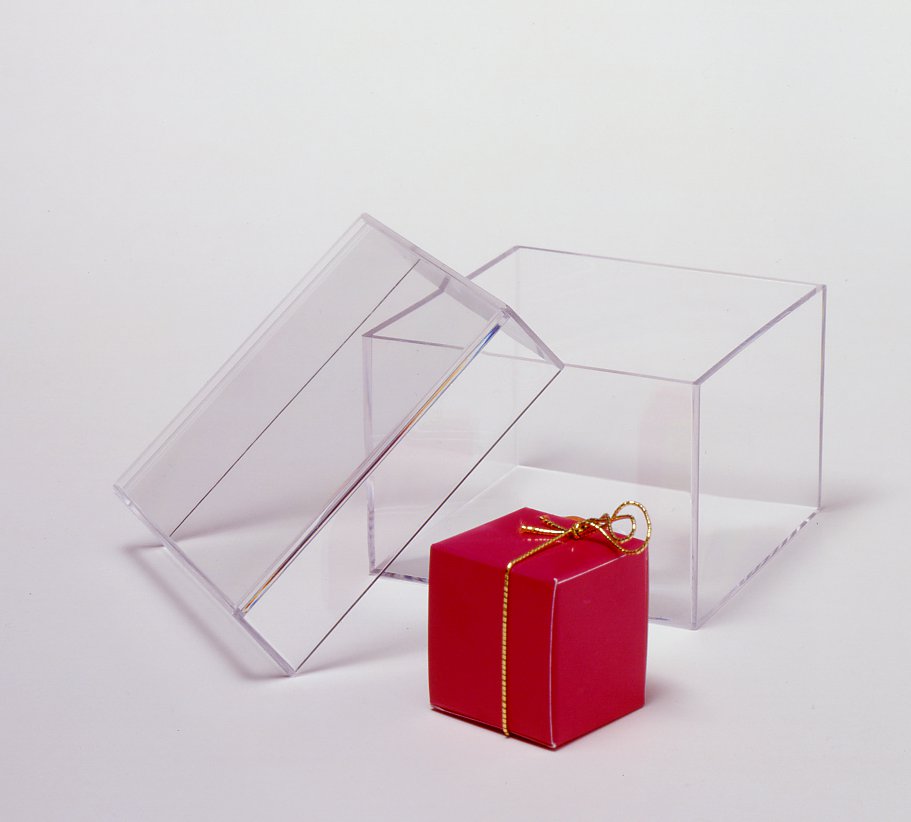 75 x 75 x 50 mm mm  Clear Plastic Square Box - with Lid. Box of 456pcs. Equivalent of  ?1.51 each.