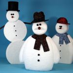 3D Snowmen characters