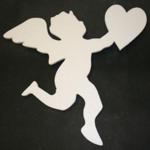 1145mm high 2D Polystyrene Cupid - Glittered - pack of 4