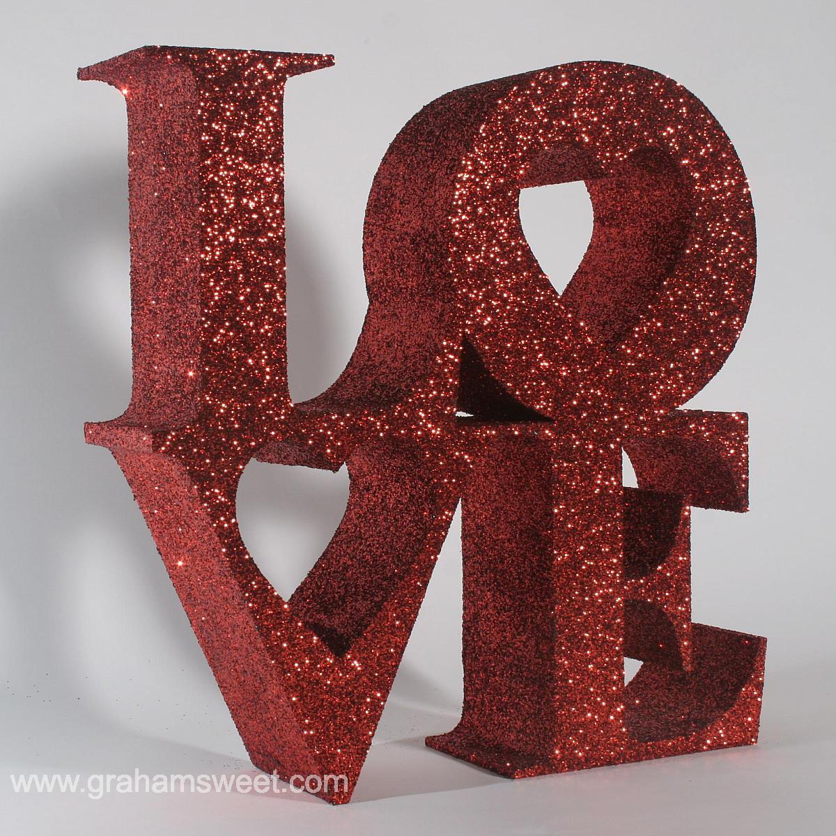 580mm (approx. 23 inches) tall stacked LOVE letters